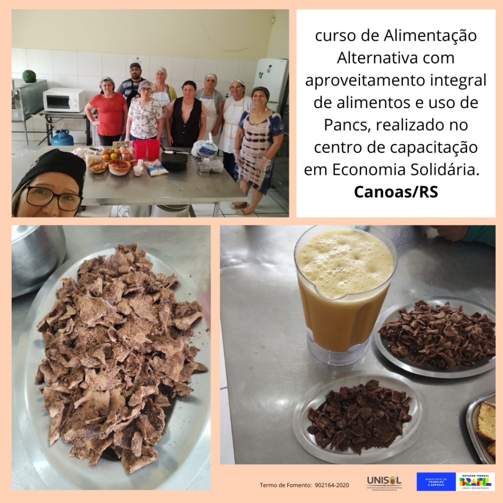 Curso de Alimentação Alternativa aproveitamento integral de